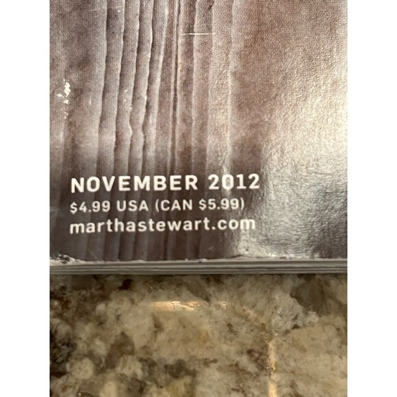 Martha Stewart Living Magazine November 2012 Thanksgiving Very Good Condition - Picture 2 of 3